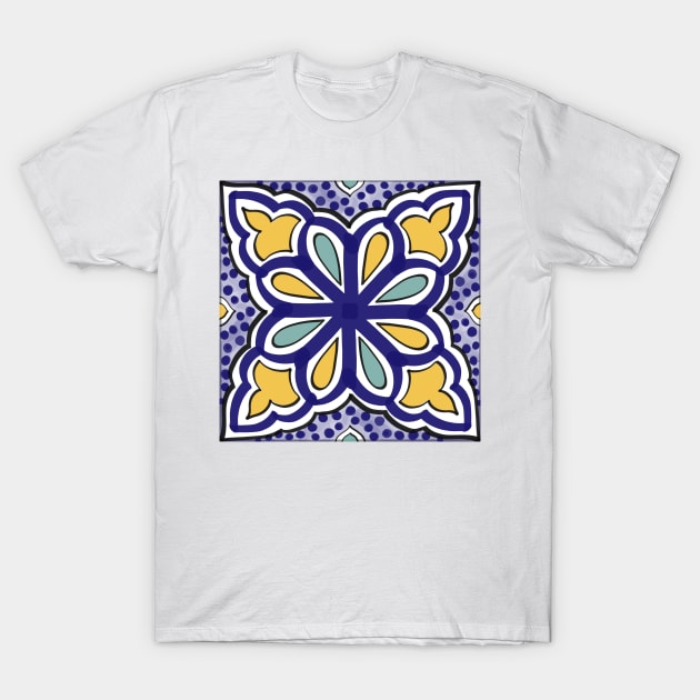 Geometric portuguese tile T-Shirt by Marta crokis